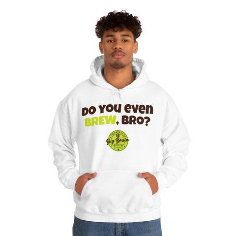 Do You Even BREW, Bro? Unisex Heavy Blend™ Hooded Sweatshirt - Big Brain Brew