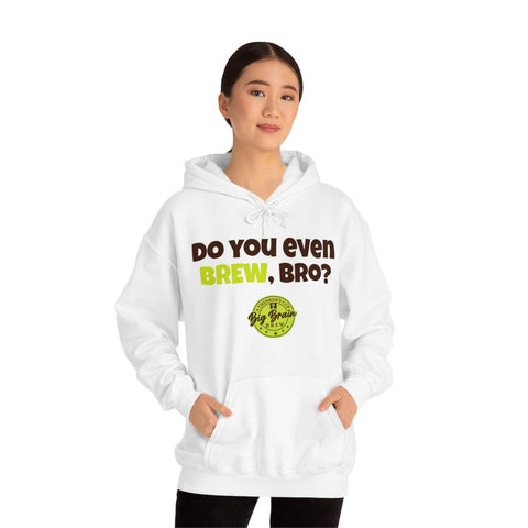 Do You Even BREW, Bro? Unisex Heavy Blend™ Hooded Sweatshirt - Big Brain Brew