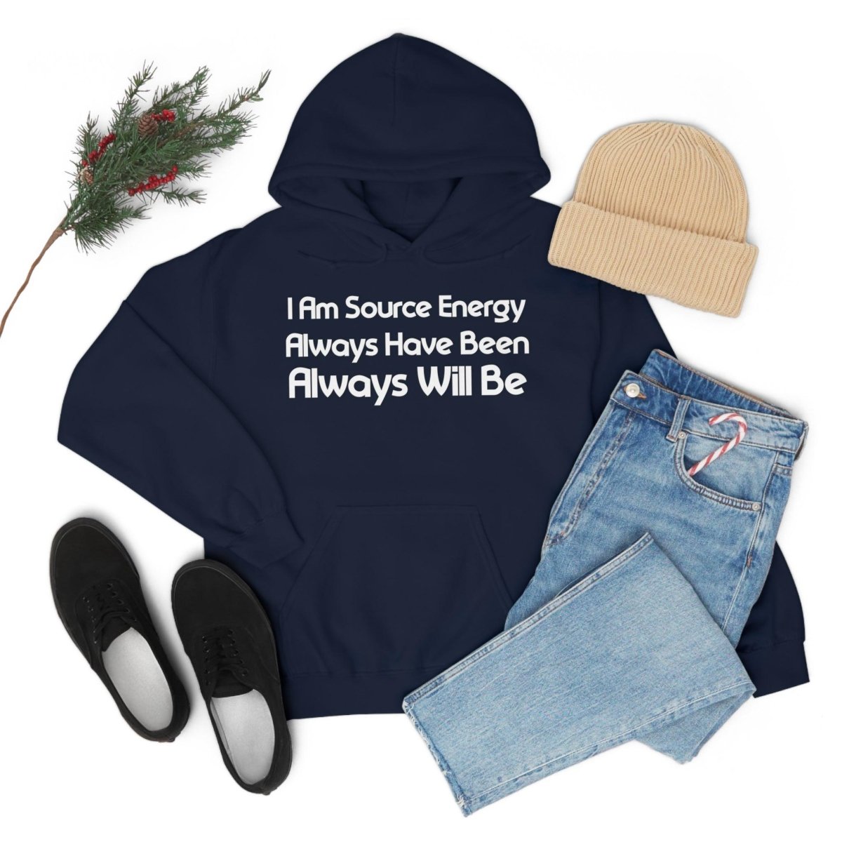 I Am Source Energy and Always Will Be Unisex Heavy Blend™ Hooded Sweatshirt - Big Brain Brew