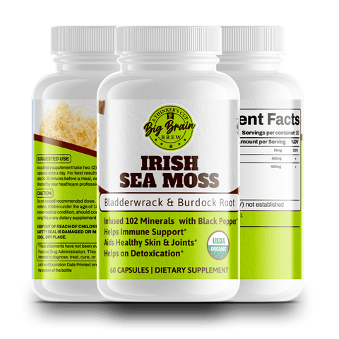 Irish Sea Moss Capsules (Antioxidant Powerhouse) - Big Brain Brew