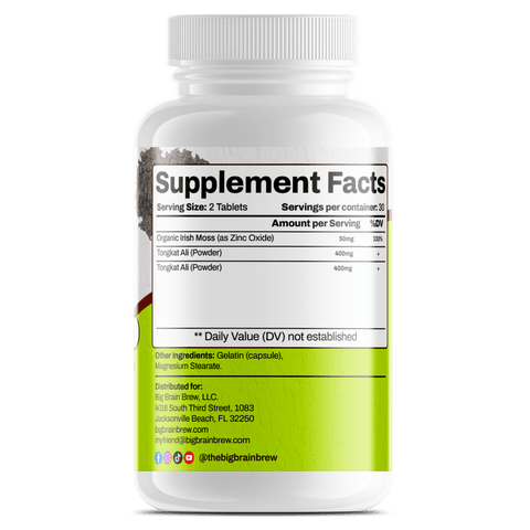 Irish Sea Moss Capsules (Antioxidant Powerhouse) - Big Brain Brew