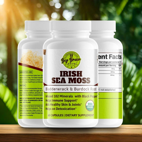 Irish Sea Moss Capsules (Antioxidant Powerhouse) - Big Brain Brew