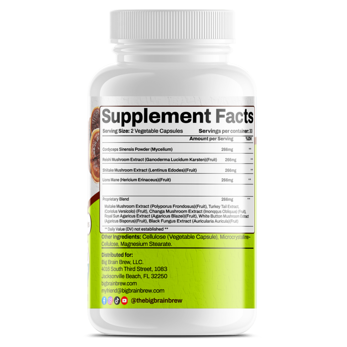 Mindful Mushrooms (Blend of 8+ Functional Mushrooms) - Big Brain Brew