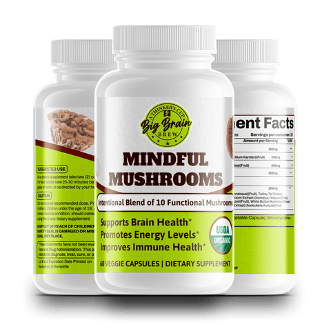 Mindful Mushrooms (Blend of 8+ Functional Mushrooms) - Big Brain Brew