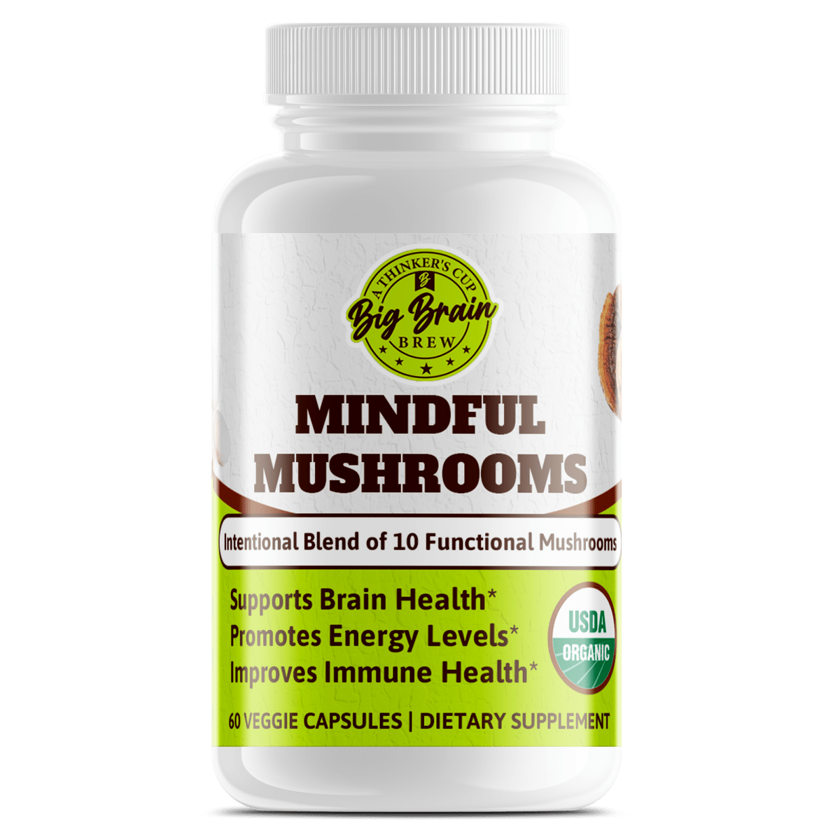 Mindful Mushrooms (Blend of 8+ Functional Mushrooms) - Big Brain Brew