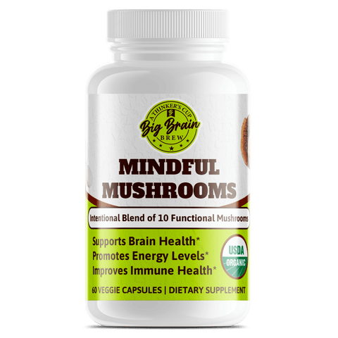 Mindful Mushrooms (Blend of 8+ Functional Mushrooms) - Big Brain Brew