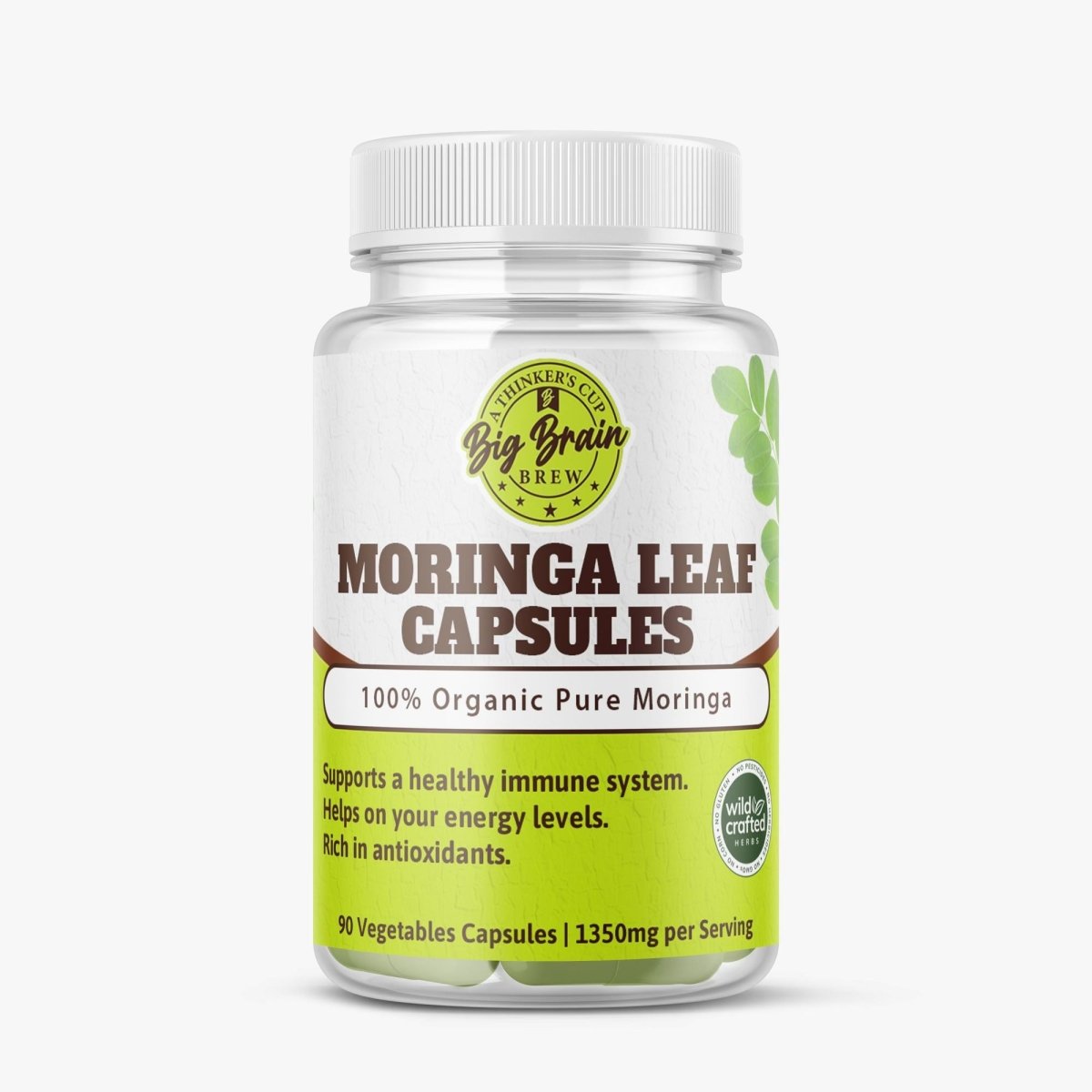 Moringa Leaf Capsules (All - natural Powerhouse) - Big Brain Brew