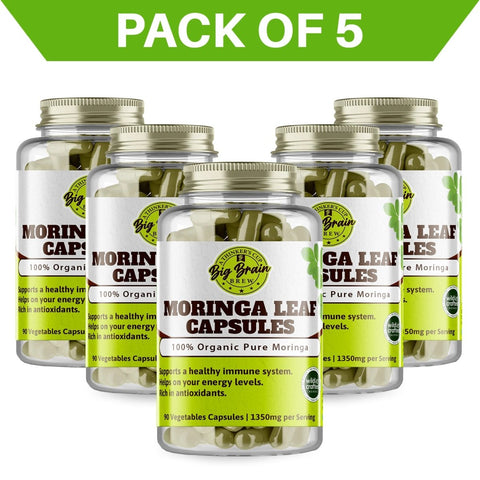 Moringa Leaf Capsules (All - natural Powerhouse) - Big Brain Brew