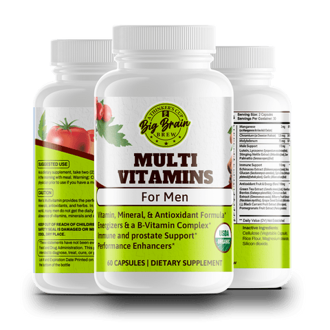 Multi - vitamins for Men (Nature's Vitality) - Big Brain Brew