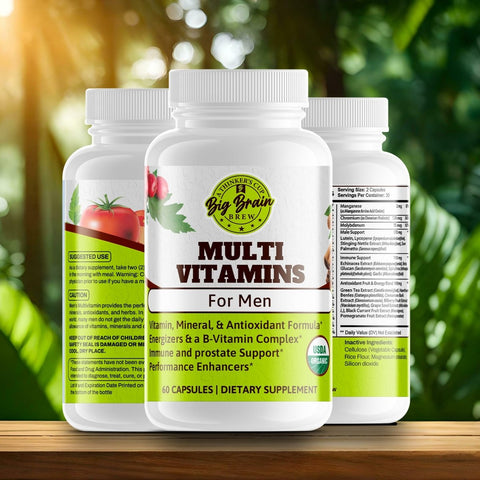 Multi - vitamins for Men (Nature's Vitality) - Big Brain Brew
