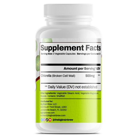 Pure Chlorella (Natural Detoxification) - Big Brain Brew