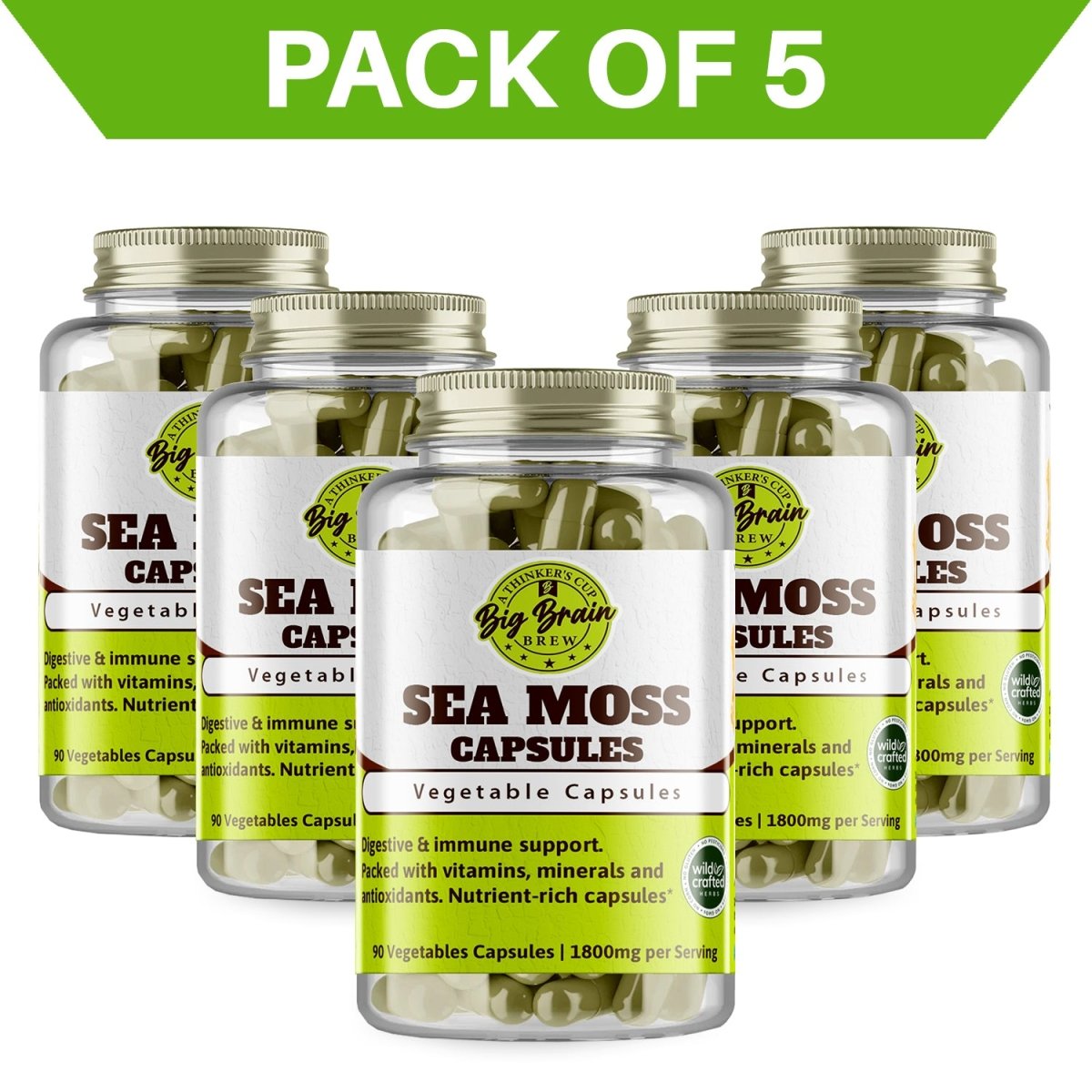 Sea Moss Capsules (Harness The Power of the Ocean) - Big Brain Brew