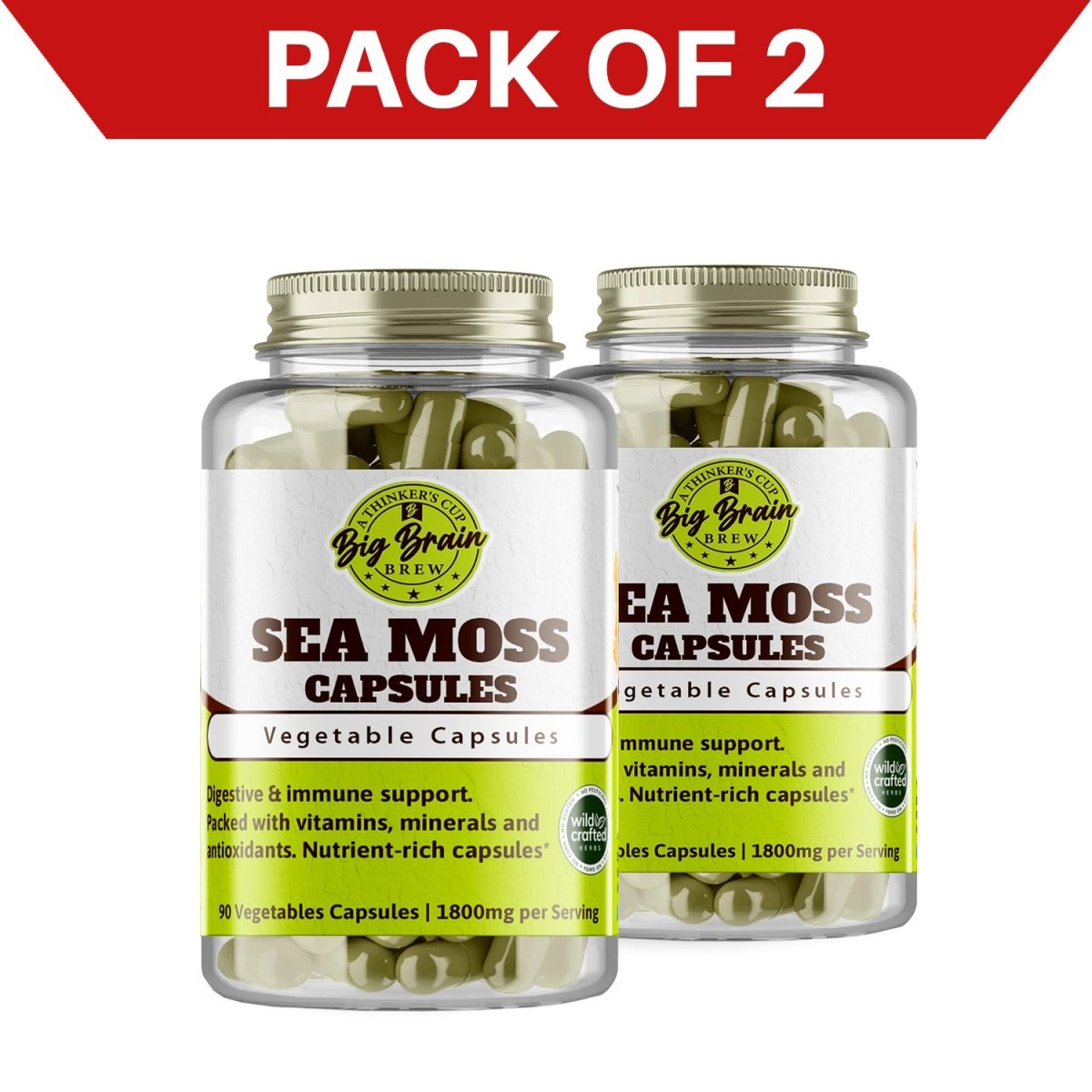 Sea Moss Capsules (Harness The Power of the Ocean) - Big Brain Brew