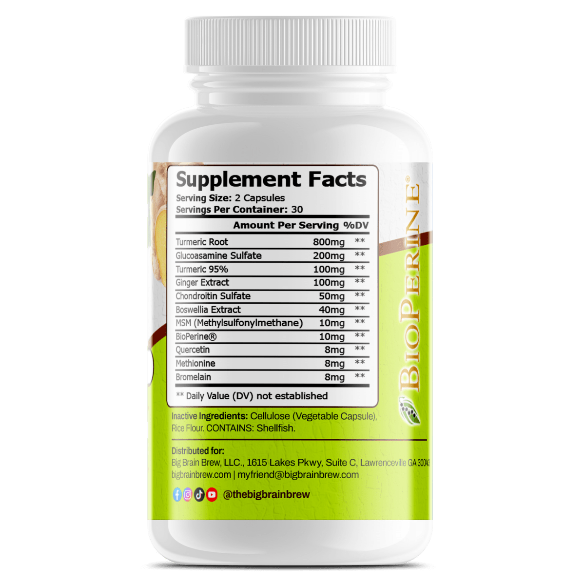 Turmeric (Joint Support) - Big Brain Brew