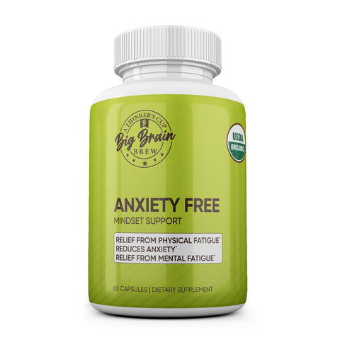 Anxiety Free Mindset Support - Ashwagandha , Lemon Balm, Skullcap, L-Theanine, Rhodiola & more