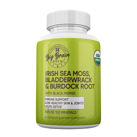 Irish Sea Moss, Bladderwrack & Burdock Root w/ Black Pepper - USDA ORGANIC